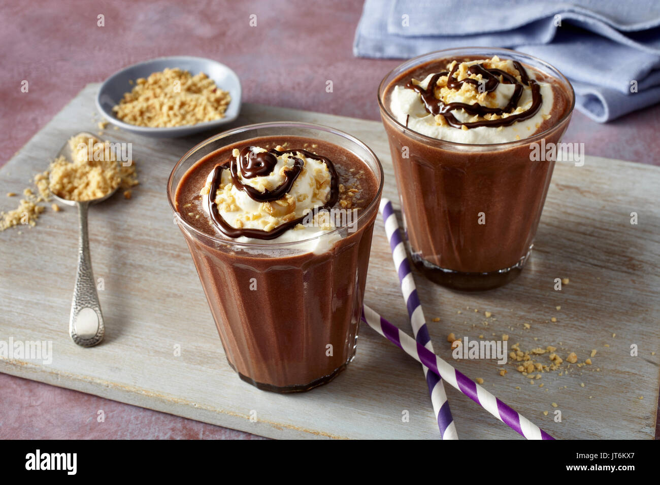 Peanut Butter chocolate shake Banque D'Images