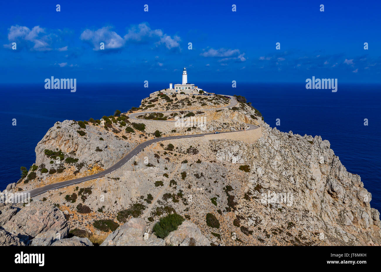 Formentor phare sur le Cap de Formentor, Majorque, Îles Baléares, Espagne Banque D'Images
