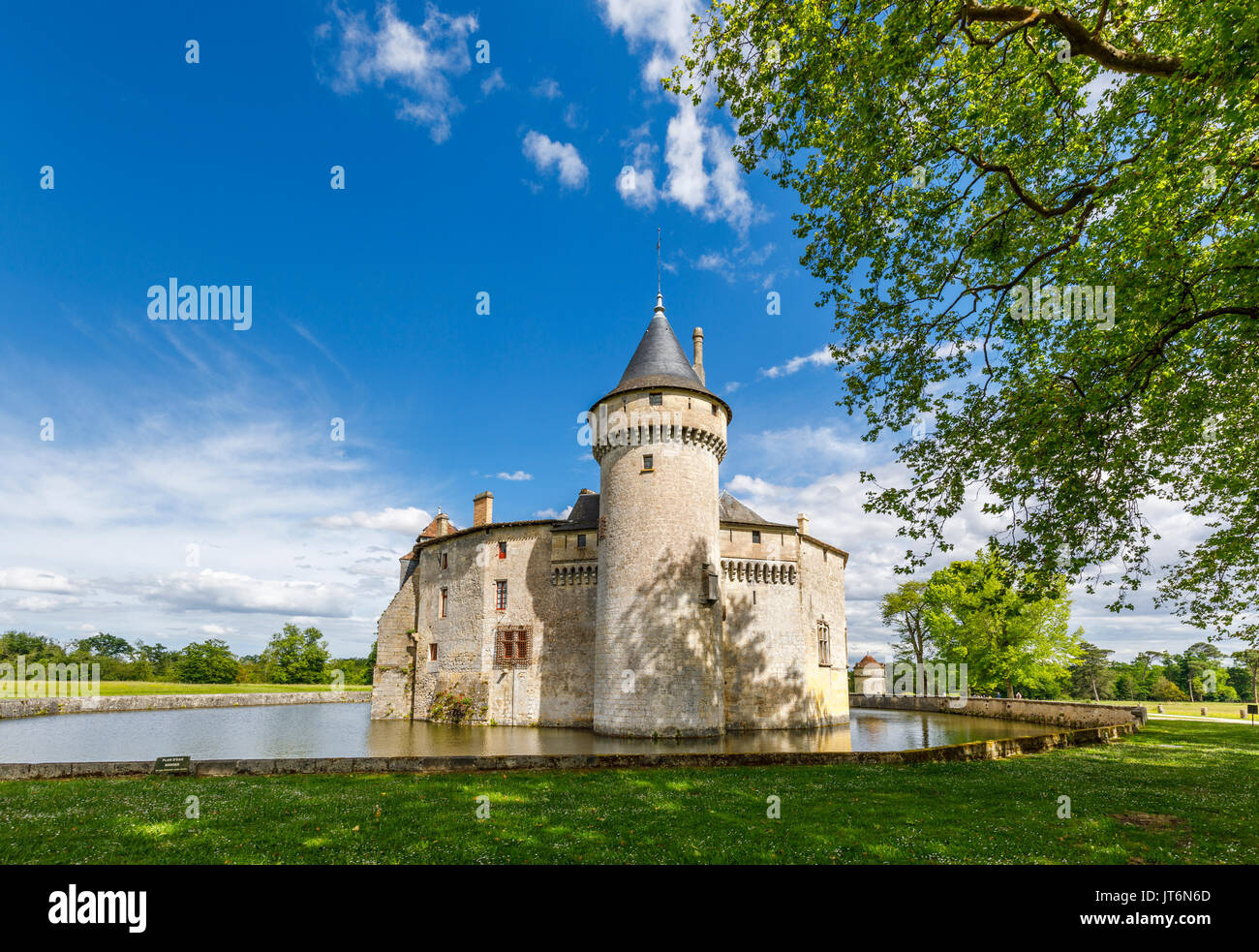Château de la Brède, un château féodal sur la commune de La Brède dans le département de la Gironde, le sud-ouest de la France, l'accueil du philosophe Montesquieu Banque D'Images