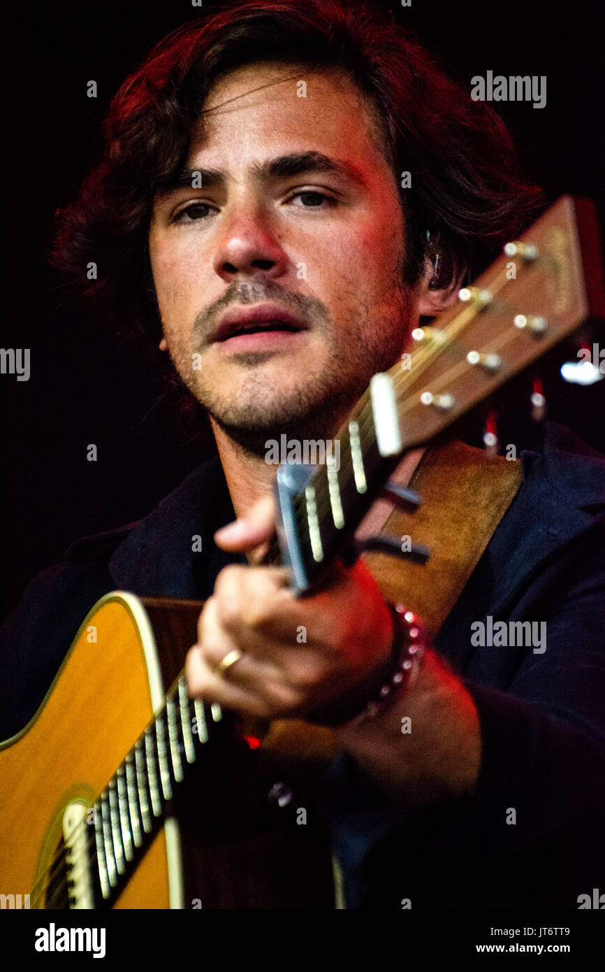 Cornbury Music Festival 2017 - Performances Avec : Jack Savoretti Où : Oxford, Royaume-Uni Quand : 07 Oct 2017 Source : WENN.com Banque D'Images