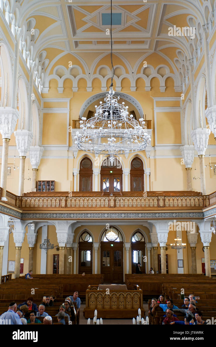 Intérieur de la Grande Synagogue Chorale de Saint-Pétersbourg (1888), Saint-Pétersbourg, Russie Banque D'Images