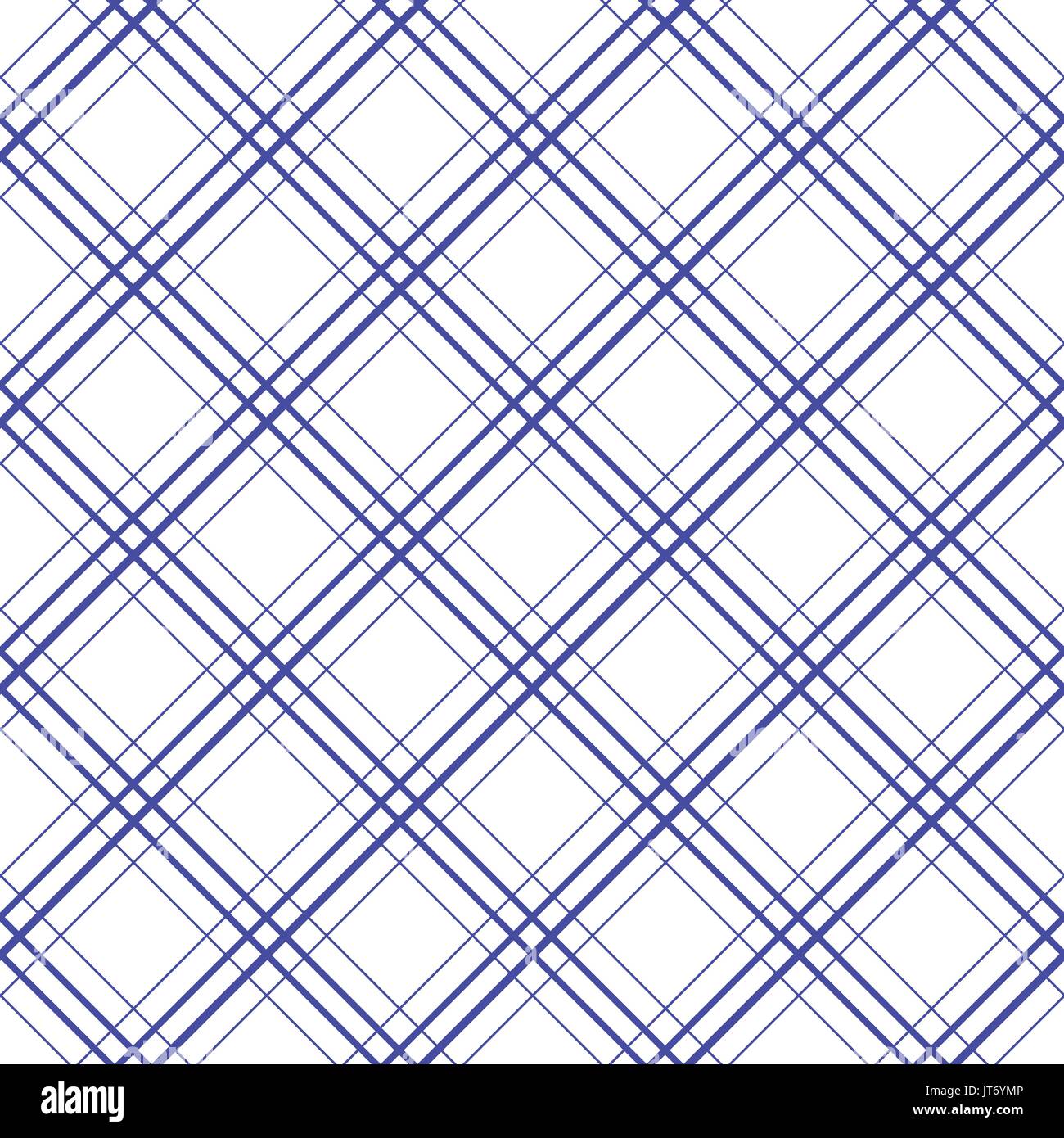 Plaid géométrique ligne diagonale motif minimaliste bleu et blanc Image  Vectorielle Stock - Alamy