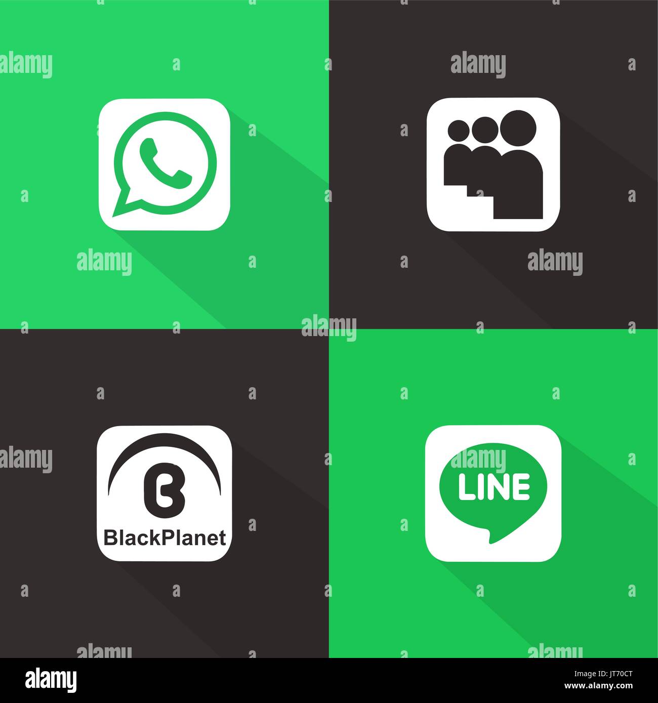 Réseau sociale Web Buttons, Vecteur, illustration Illustration de Vecteur