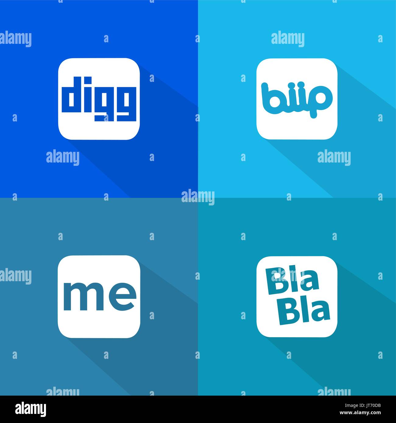 Réseau sociale Web Buttons, Vecteur, illustration Illustration de Vecteur