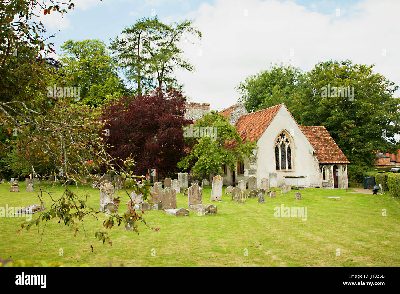 St Marys Parish Church dans le village de Turville Buckinghamshire Chilterns le paramètre de la série tv le vicaire de Dibley regardant Dawn French Banque D'Images