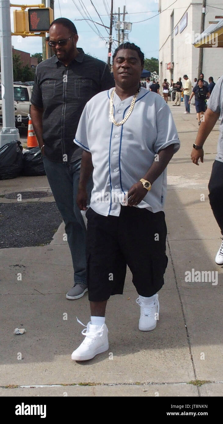 New York, New York, USA. 8e août, 2017. Tracy Morgan de filmer la dernière O.G. une comédie pour le SCT à Brooklyn N.Y. Crédit : Bruce Cotler/Globe Photos/ZUMA/Alamy Fil Live News Banque D'Images