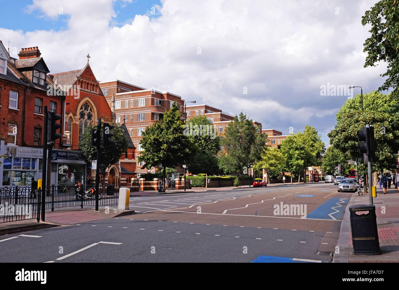 London UK - du Tribunal de canne est un Art Deco apartment block sur Balham High Road, Balham, le sud de Londres. Un monument local, Banque D'Images