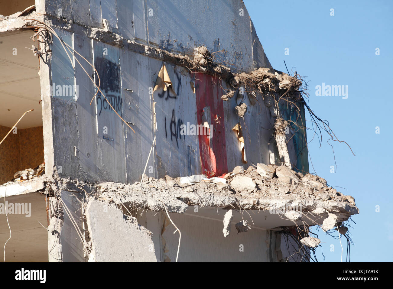 Condamné Bloc d'appartements pour la démolition Banque D'Images