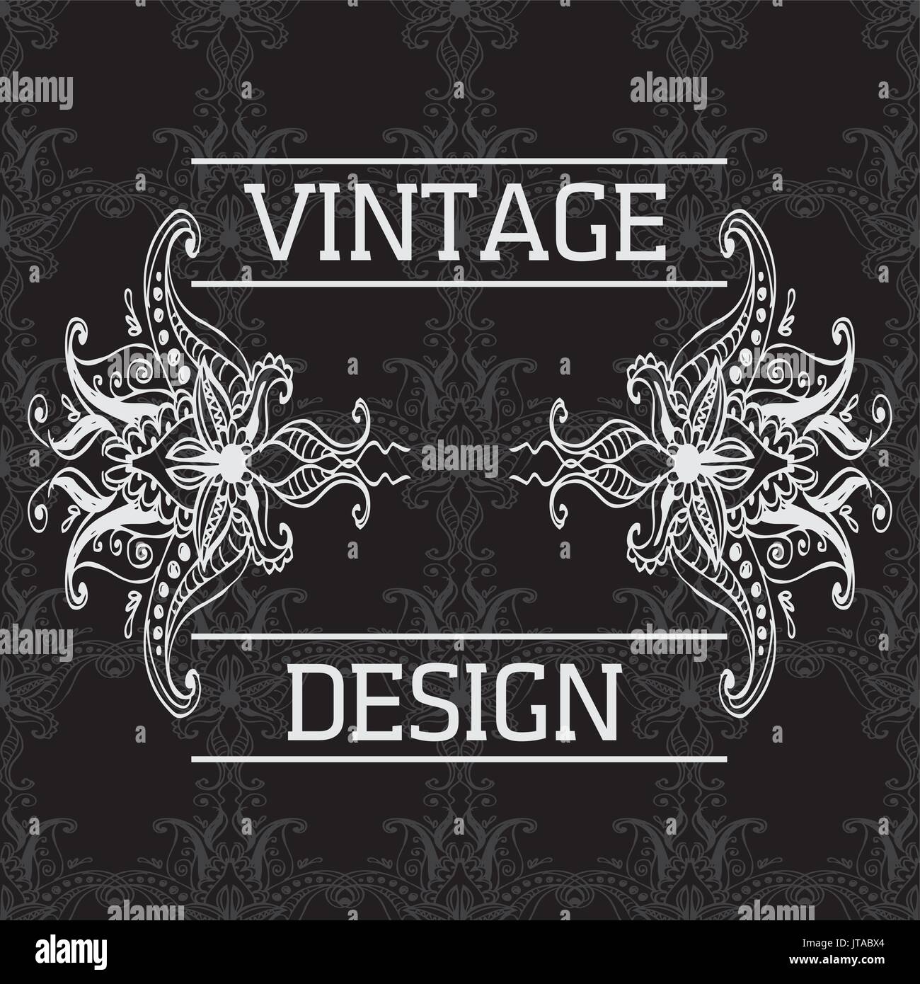 Vector abstract floral style mehndi indien en éléments Illustration de Vecteur