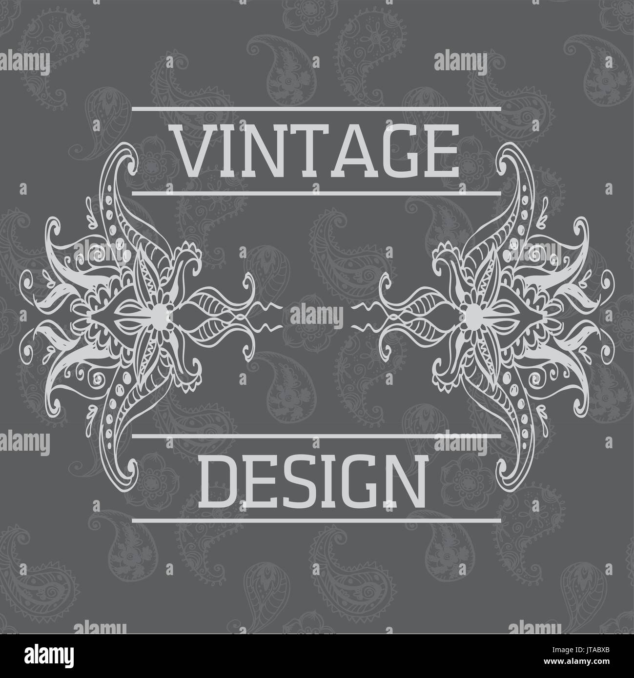 Vector abstract floral style mehndi indien en éléments Illustration de Vecteur