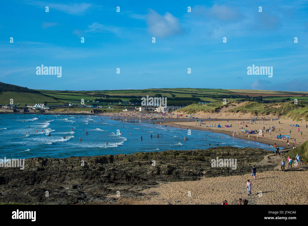 Plage de Croyde, Cornwall, Angleterre, Royaume-Uni, Europe Banque D'Images