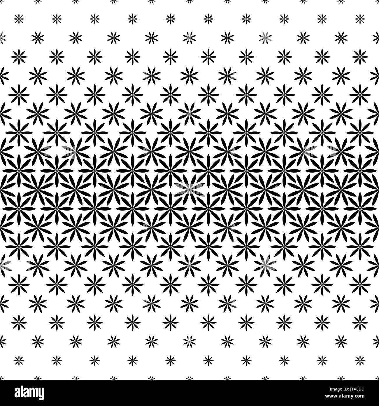 Motif géométrique monochrome - abstract floral background illustration vectorielle à partir de formes courbes Illustration de Vecteur