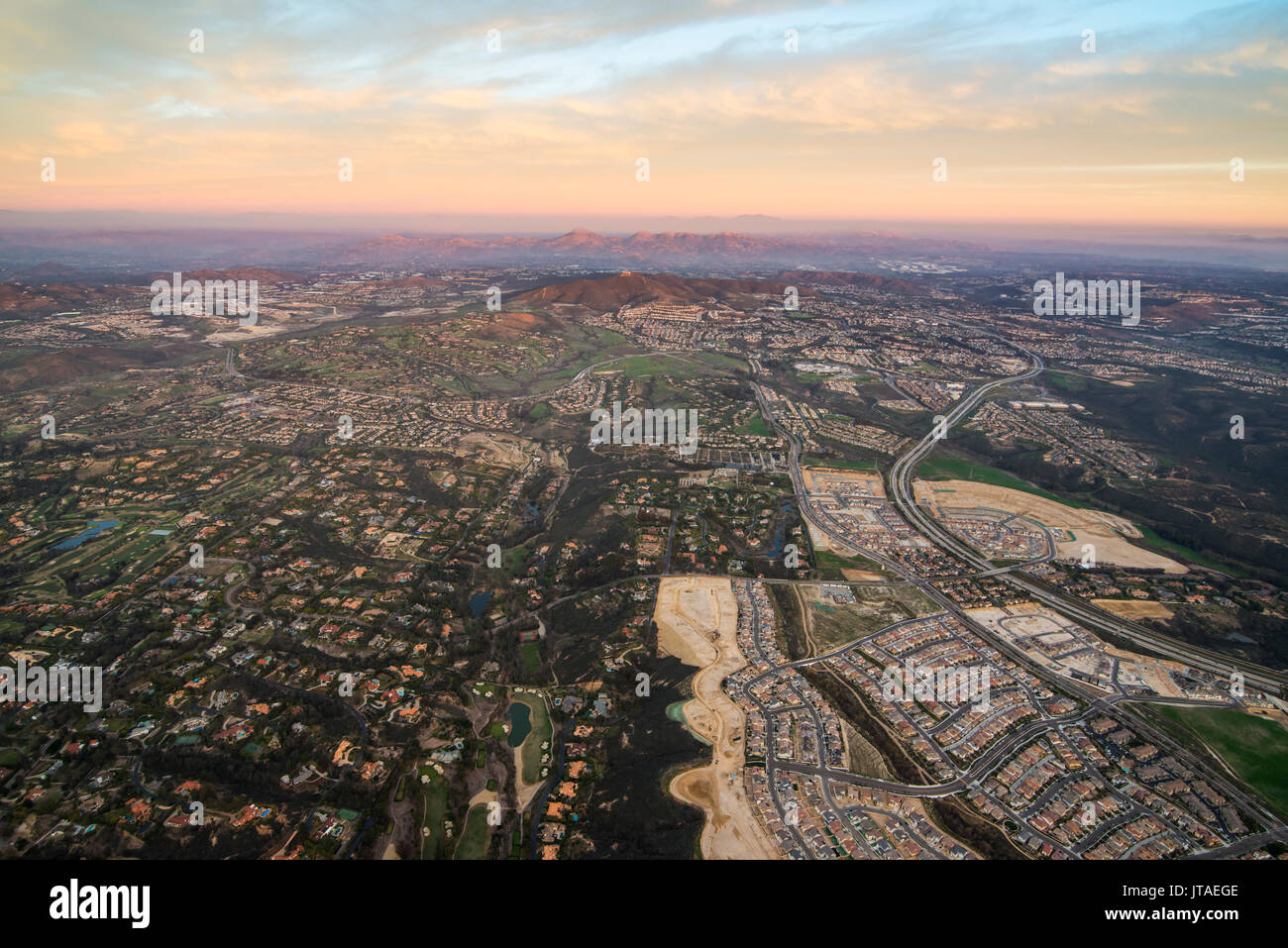 Au cours de l'antenne d'Encinitas un ballon à air chaud, en Californie, États-Unis d'Amérique, Amérique du Nord Banque D'Images