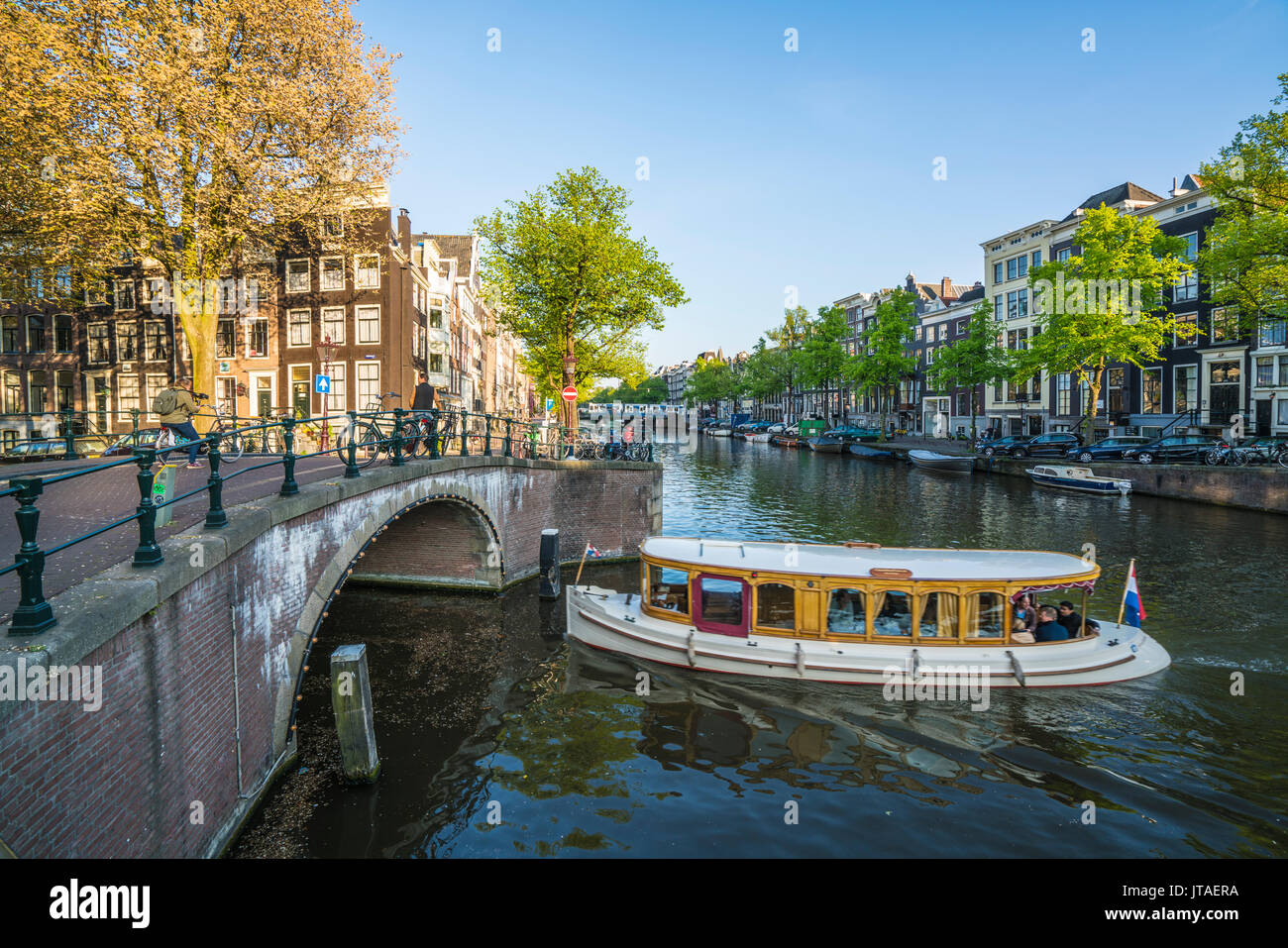 Canal Keisersgracht, Amsterdam, Pays-Bas, Europe Banque D'Images