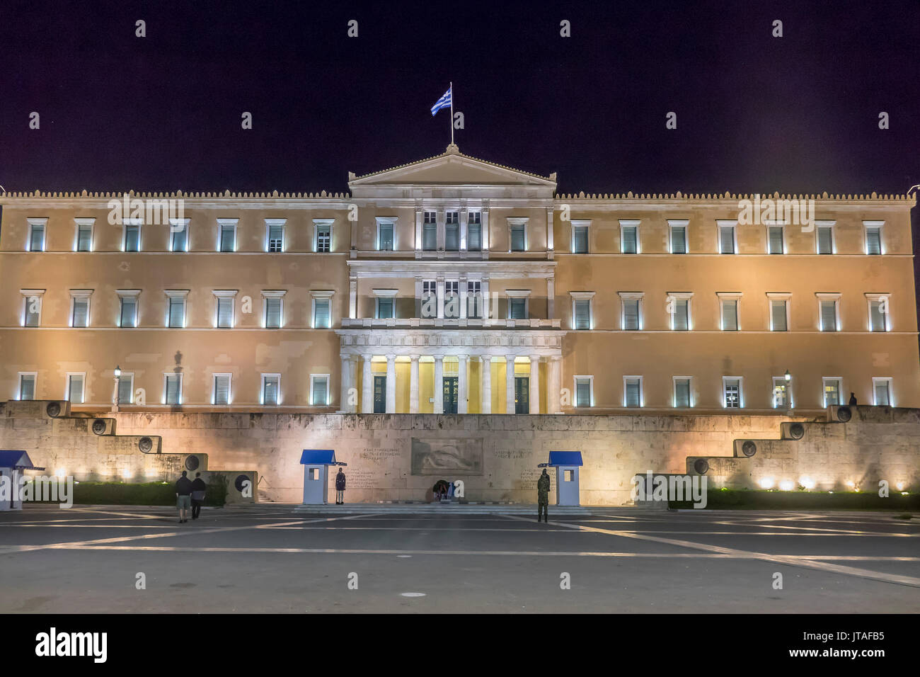 Le Parlement, la Place Syntagma, Athènes, Grèce, Europe Banque D'Images
