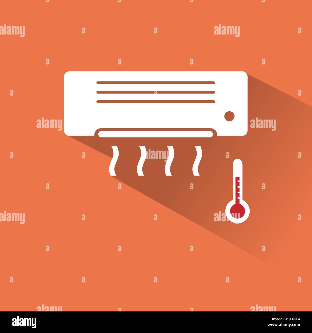 L'icône de climatiseur à l'air chaud Illustration de Vecteur
