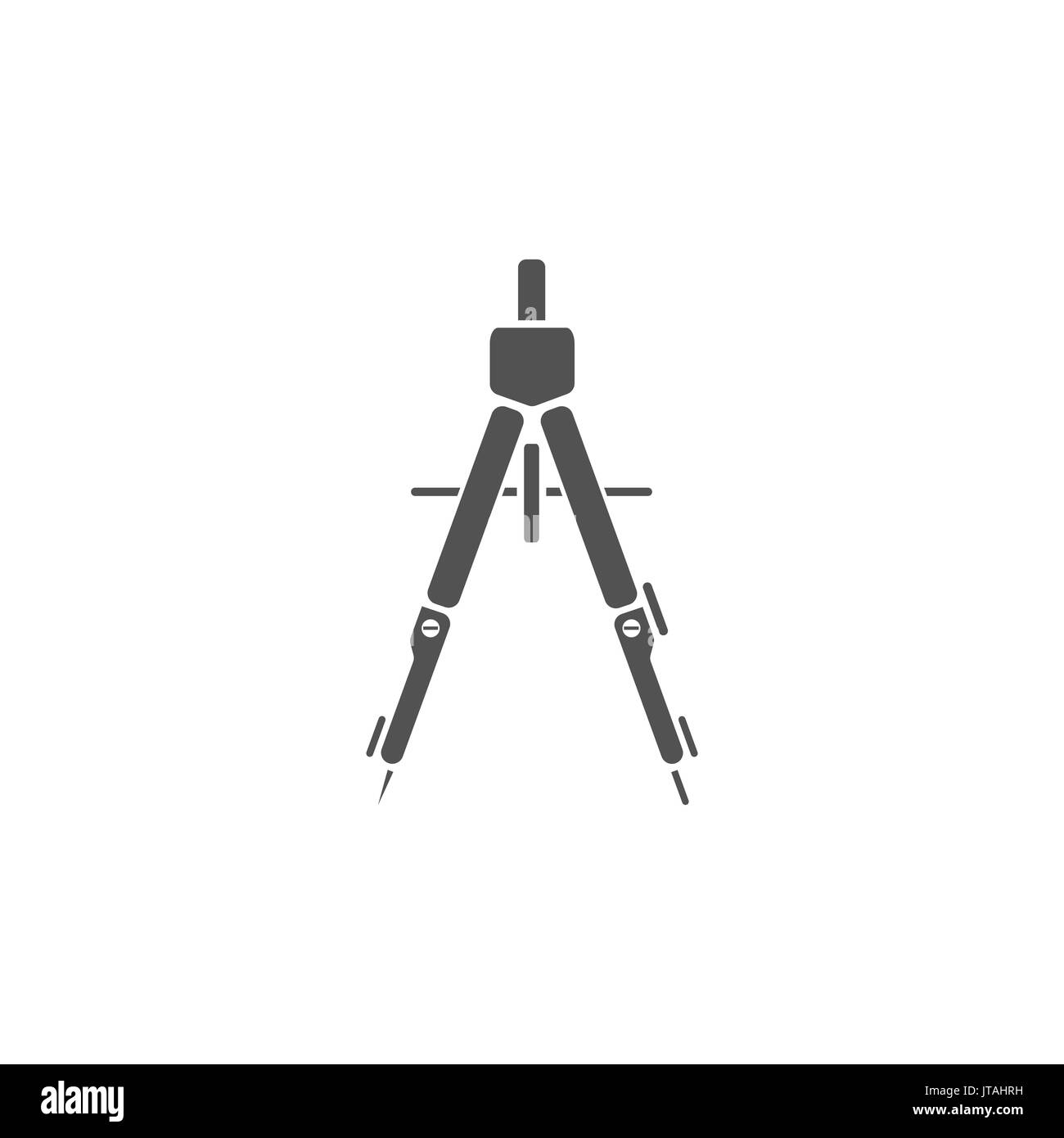 L'icône boussole dessin sur un fond blanc Illustration de Vecteur