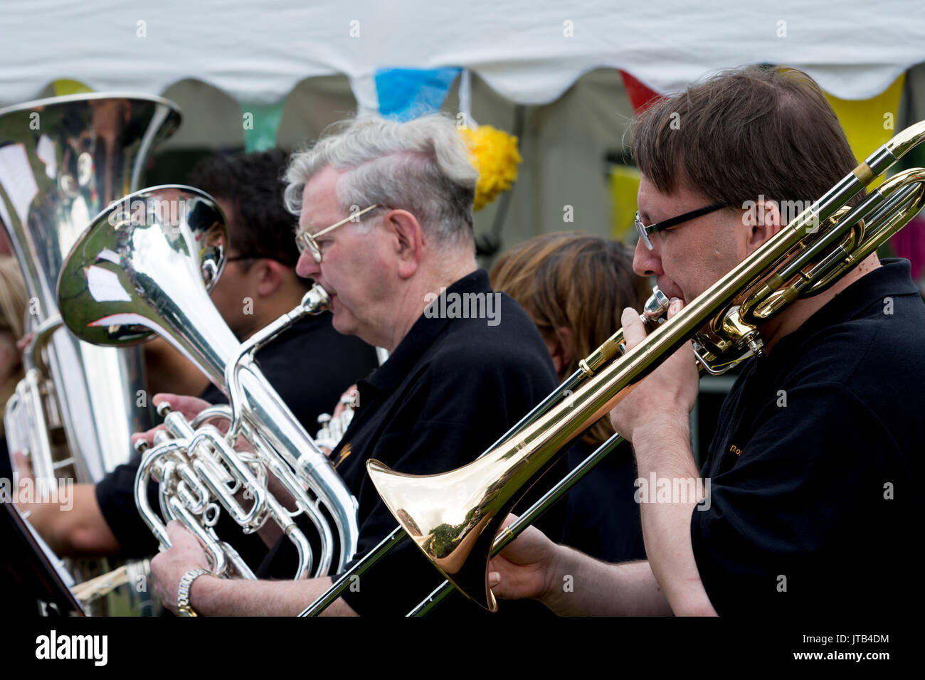 Les musiciens de la fanfare, UK Banque D'Images