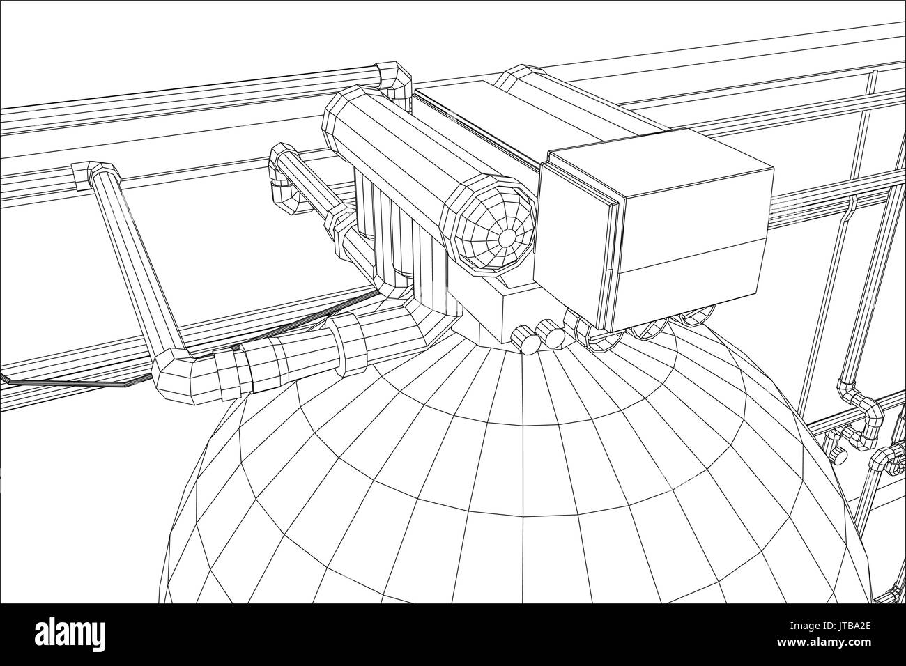Station de purification de l'eau. L'équipement industriel. Illustration 3d de traçage Illustration de Vecteur