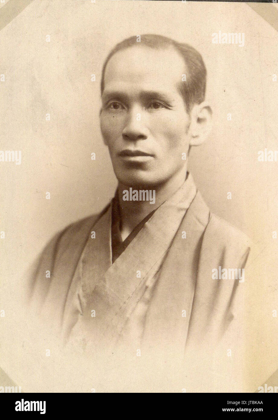 Un homme en robe Japonaise, Japon Banque D'Images