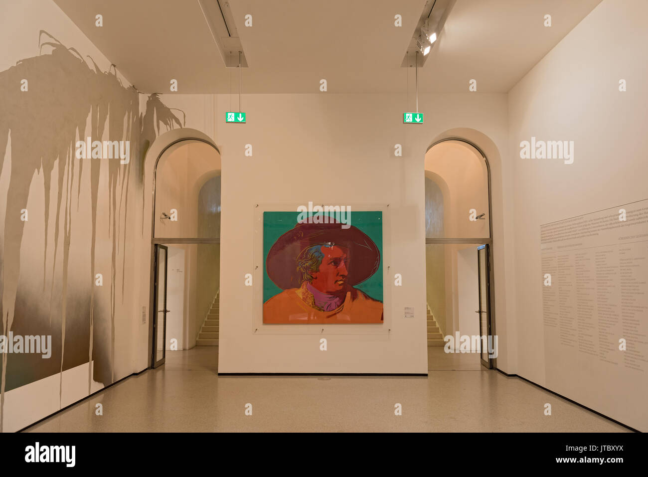 Intérieur de nouveau musée d'art contemporain au Musée Städel à Francfort Allemagne Banque D'Images