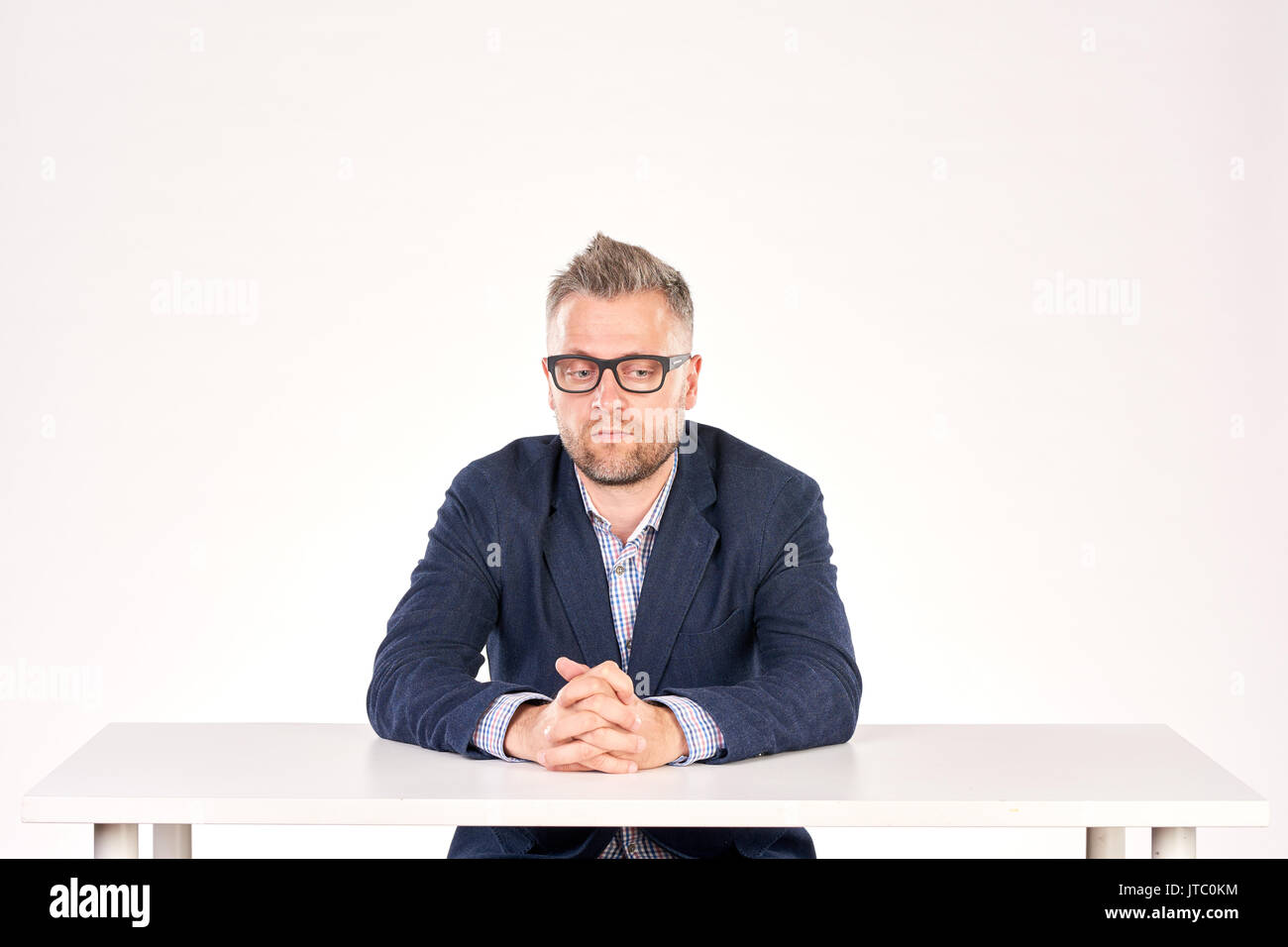 Pensive professeur à 24 Banque D'Images