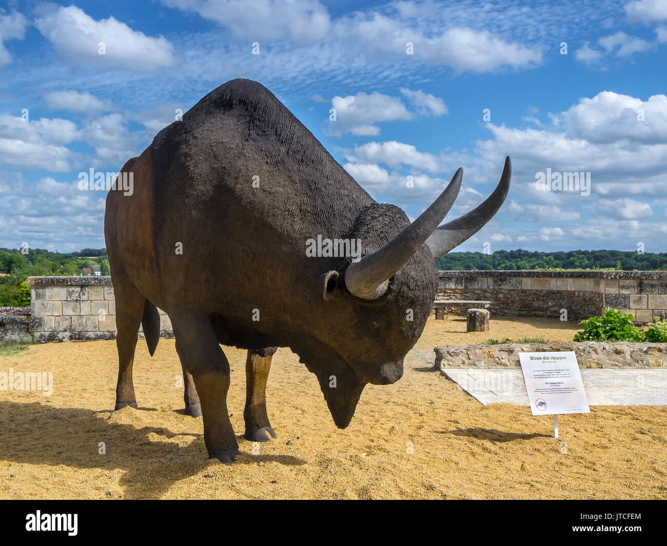 Animal préhistorique exposée au château Le Grande-Pressigny, France. Banque D'Images