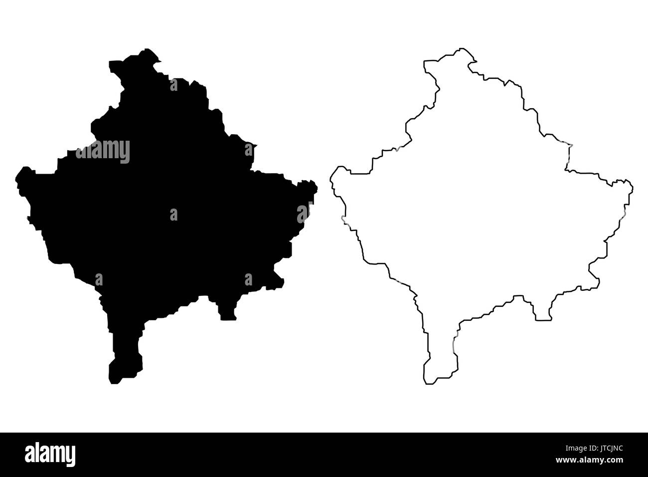 Carte du Kosovo, d'illustration vectorielle scribble sketch carte du Kosovo Illustration de Vecteur