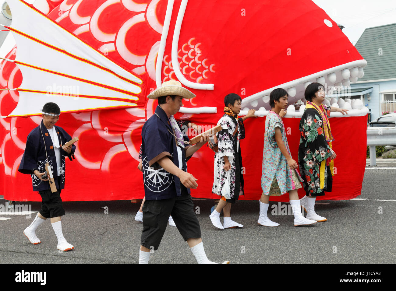 Le Japon, Toyohama, Tai Matsuri, festival, les gens, la daurade figure, Banque D'Images