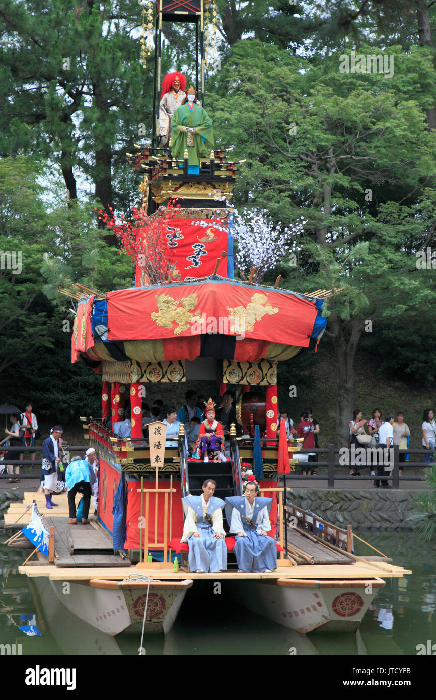 Le Japon, Tsushima, Owari Tenno Matsuri, festival, voile, les gens, Banque D'Images