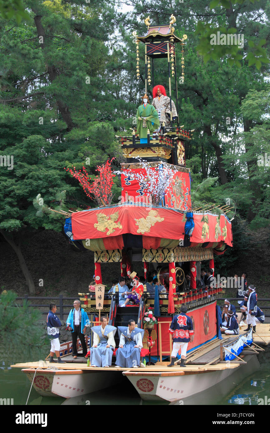 Le Japon, Tsushima, Owari Tenno Matsuri, festival, voile, les gens, Banque D'Images