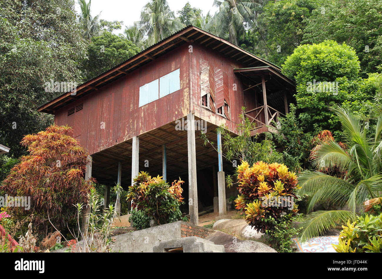 Chalet de l'île de Tioman en Malaisie Banque D'Images