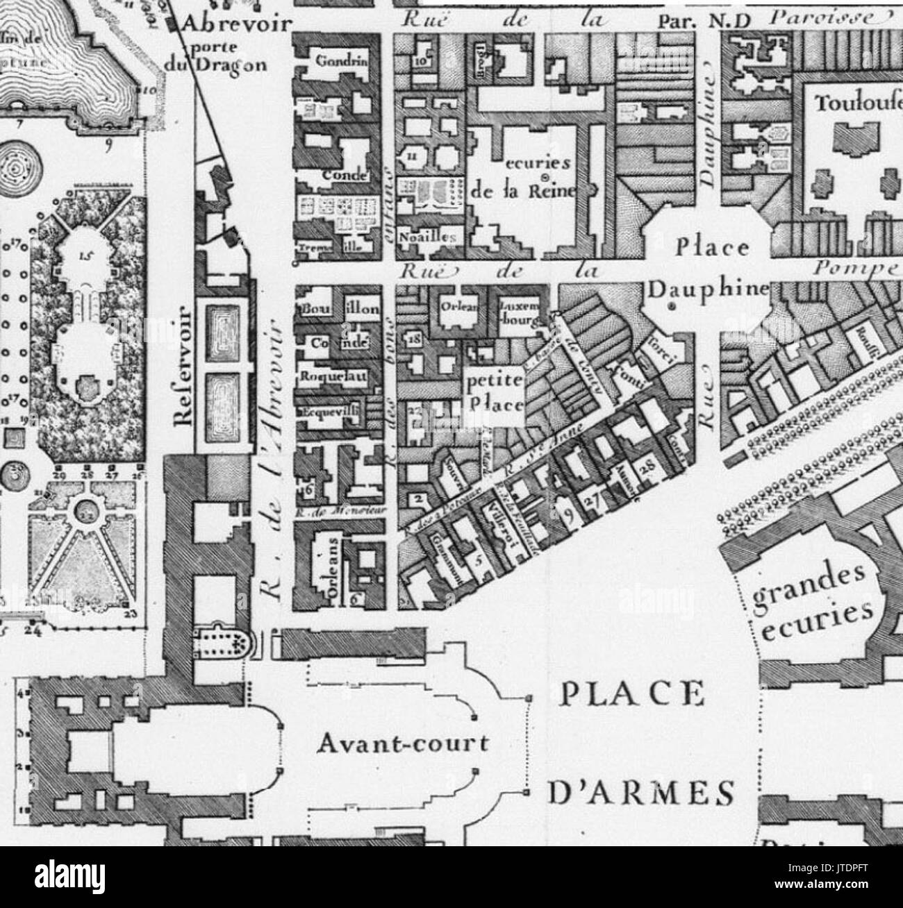 Plan De Versailles Avec Nom Des Rues
