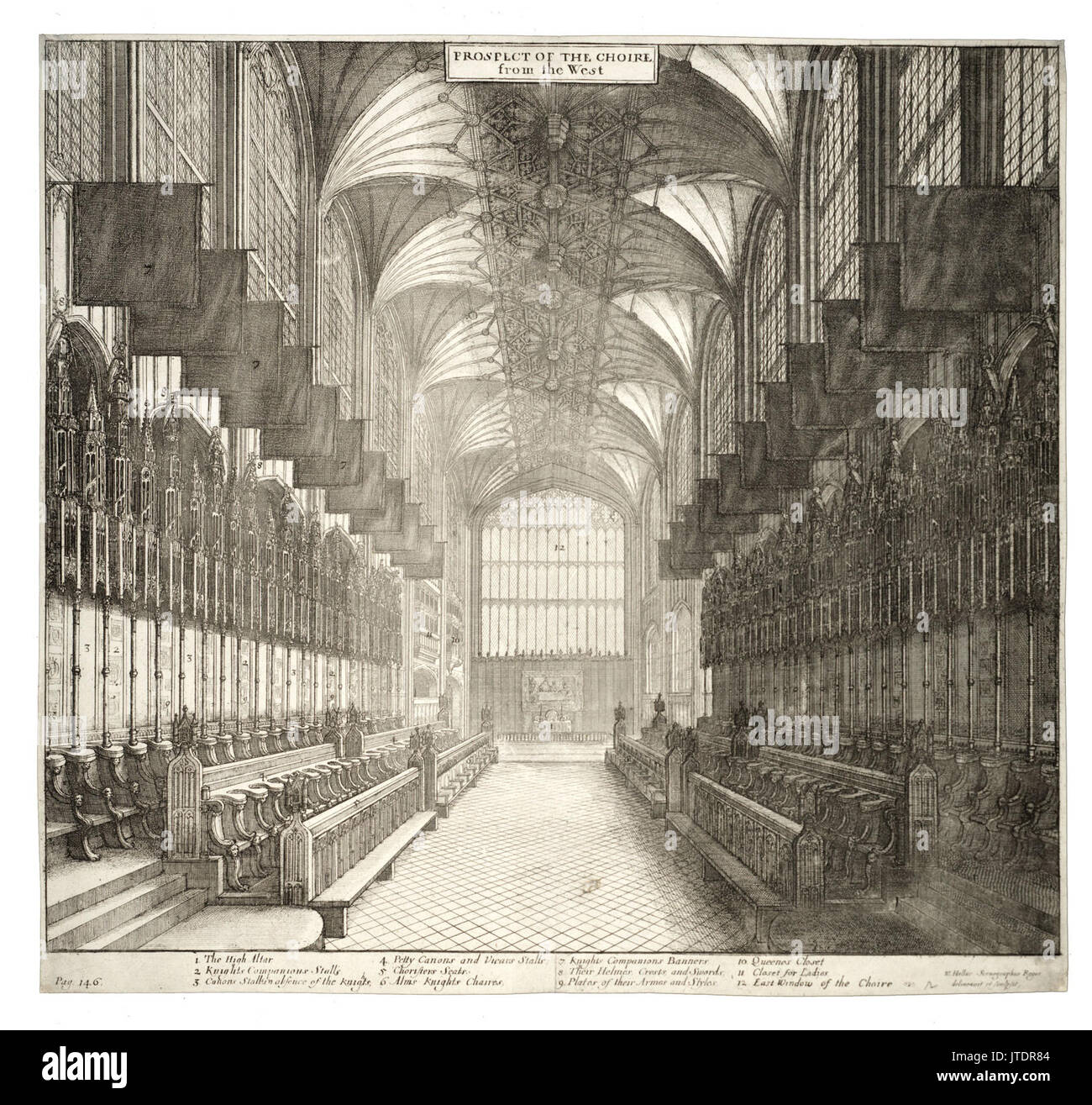 Place Wenceslas Hollar Windsor. La Chapelle St George. Chœur (2) Etat Banque D'Images