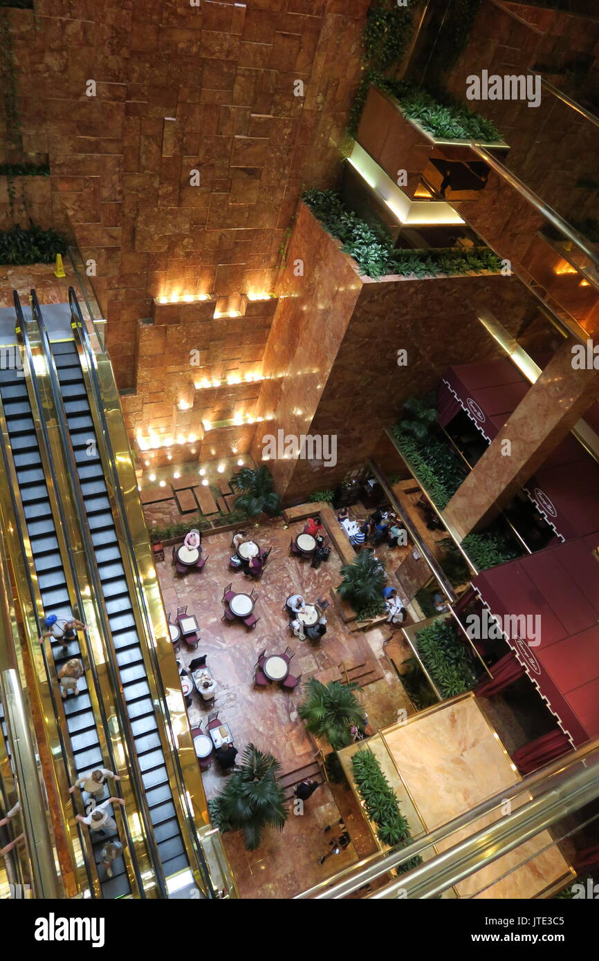 Trump Tower, New York City, de l'intérieur Banque D'Images