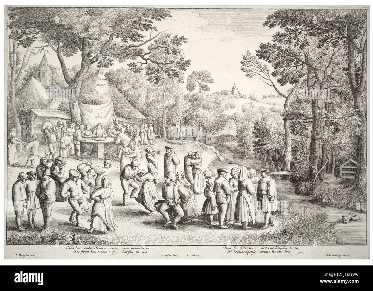 Place Wenceslas Hollar noces, après Breugel Banque D'Images