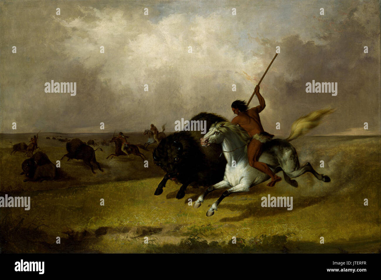 John Mix Stanley sur la chasse au bison des prairies du sud-ouest Banque D'Images