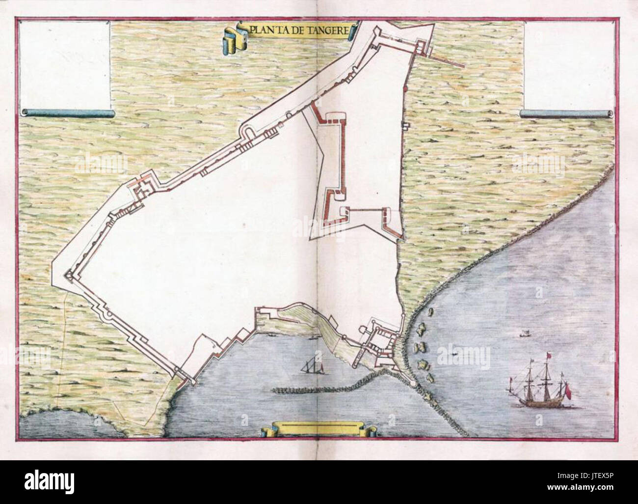 Planta de Tanger, Leonardo de Ferrari, 1655 Banque D'Images