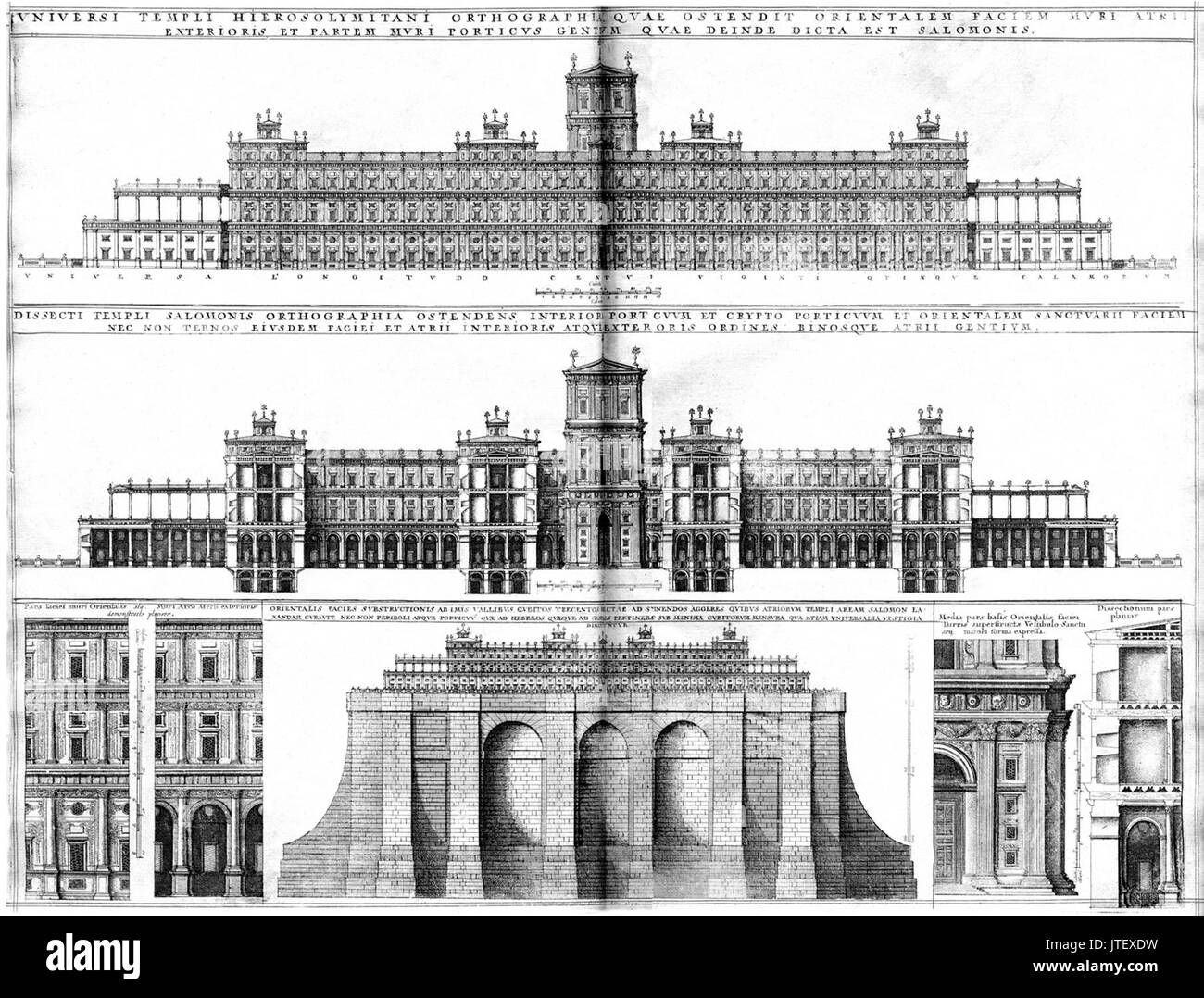 Waolton Polyglot Le roi Salomon Temple Banque D'Images