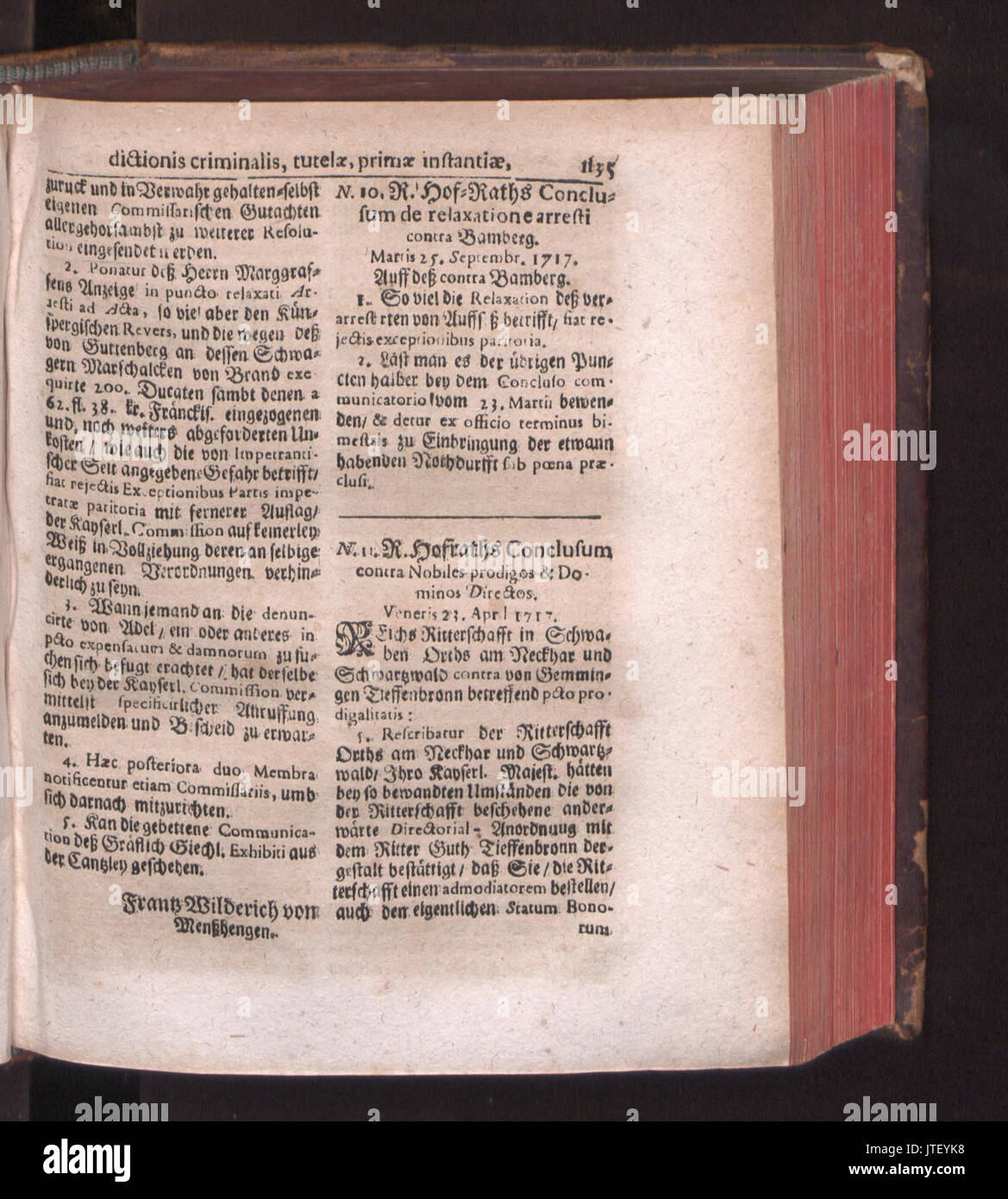 Reichs Ritter Archiv II 1135 Banque D'Images