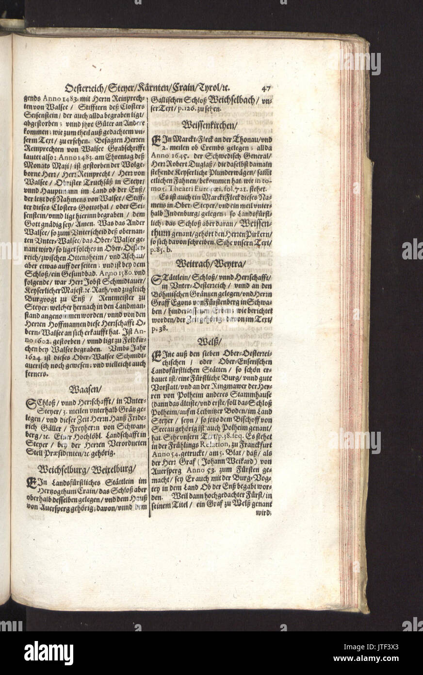 Merian Topographia Austriacarum (456) Banque D'Images