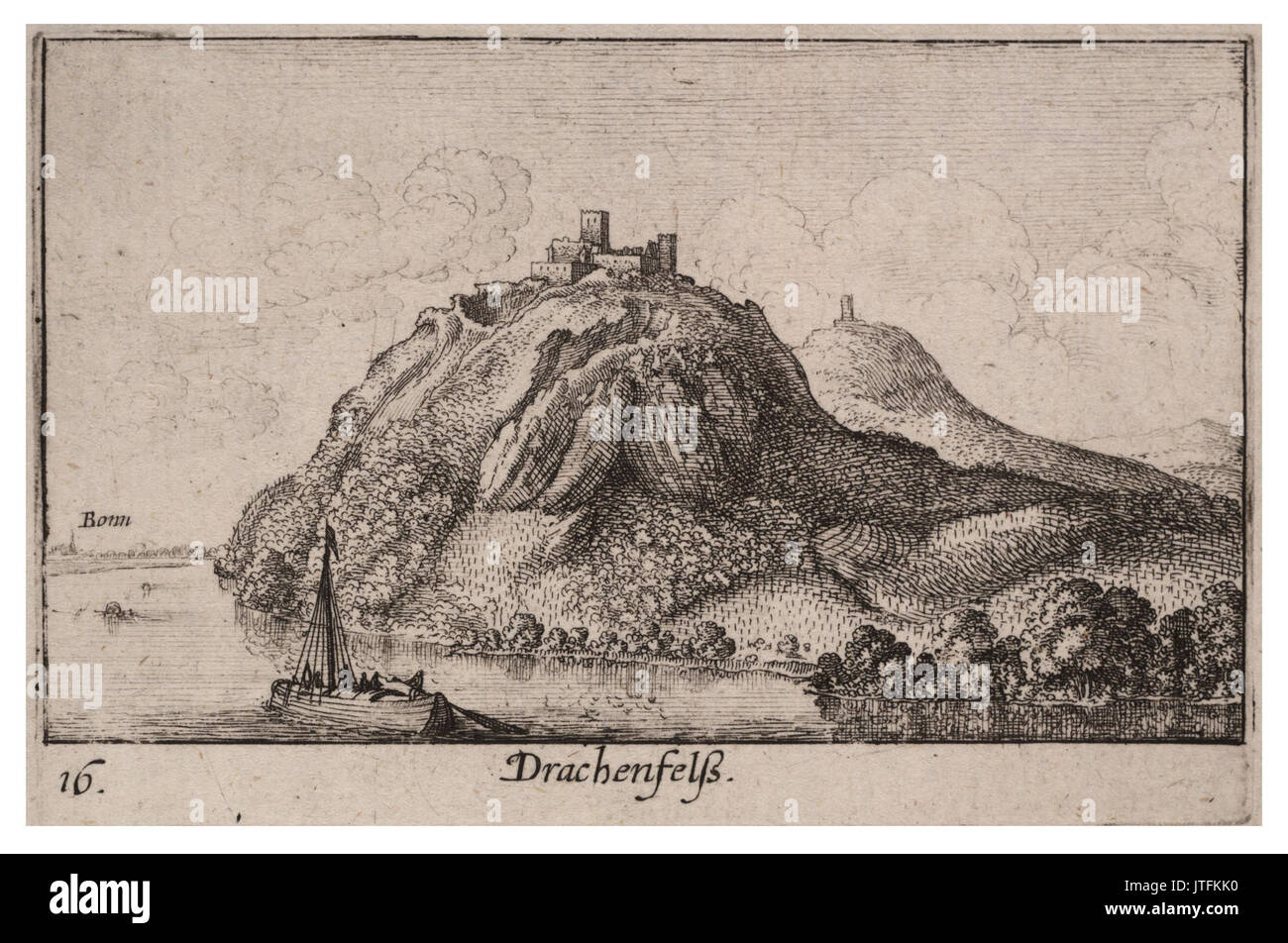 Place Wenceslas Hollar Drachenfels Banque D'Images