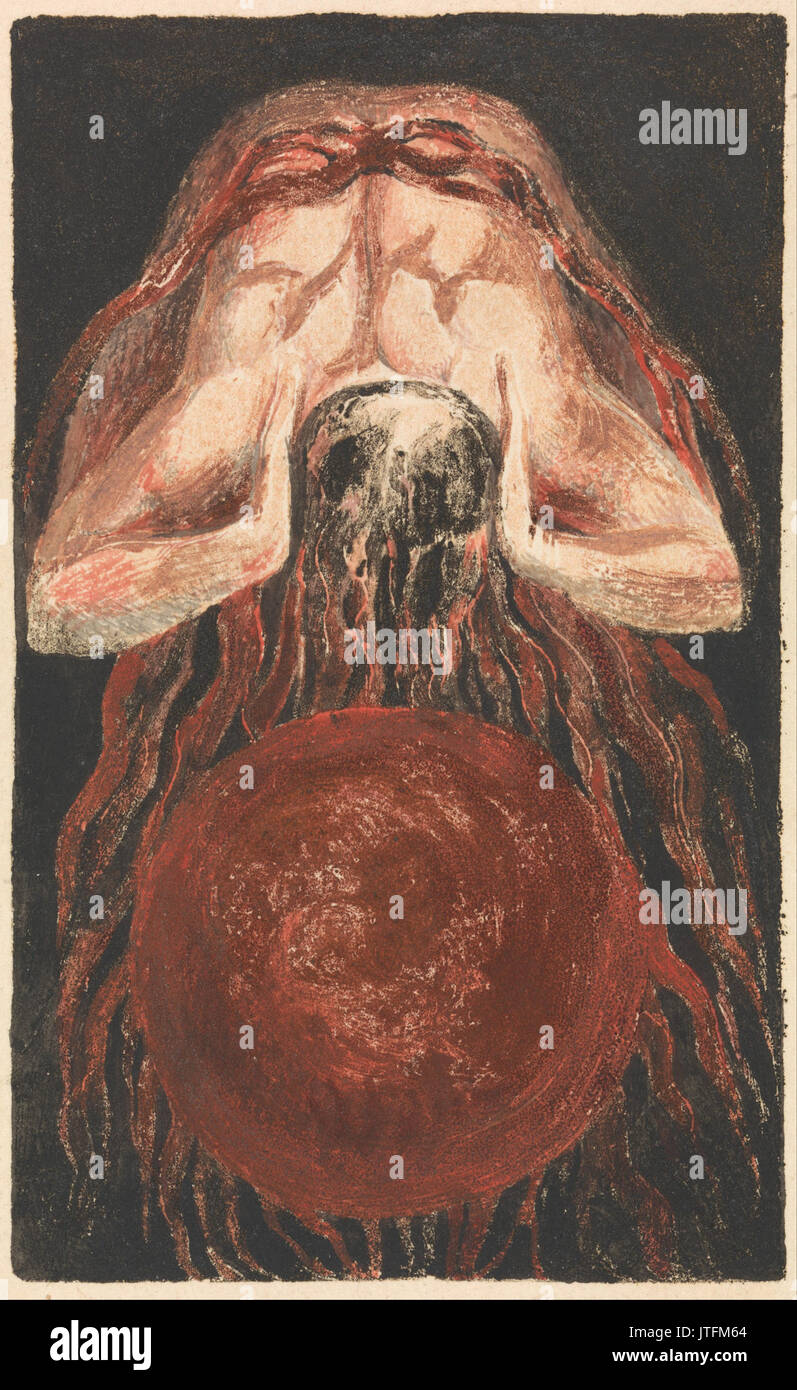 William Blake le premier livre d'Urizen, plat 16 (17) Bentley Banque D'Images