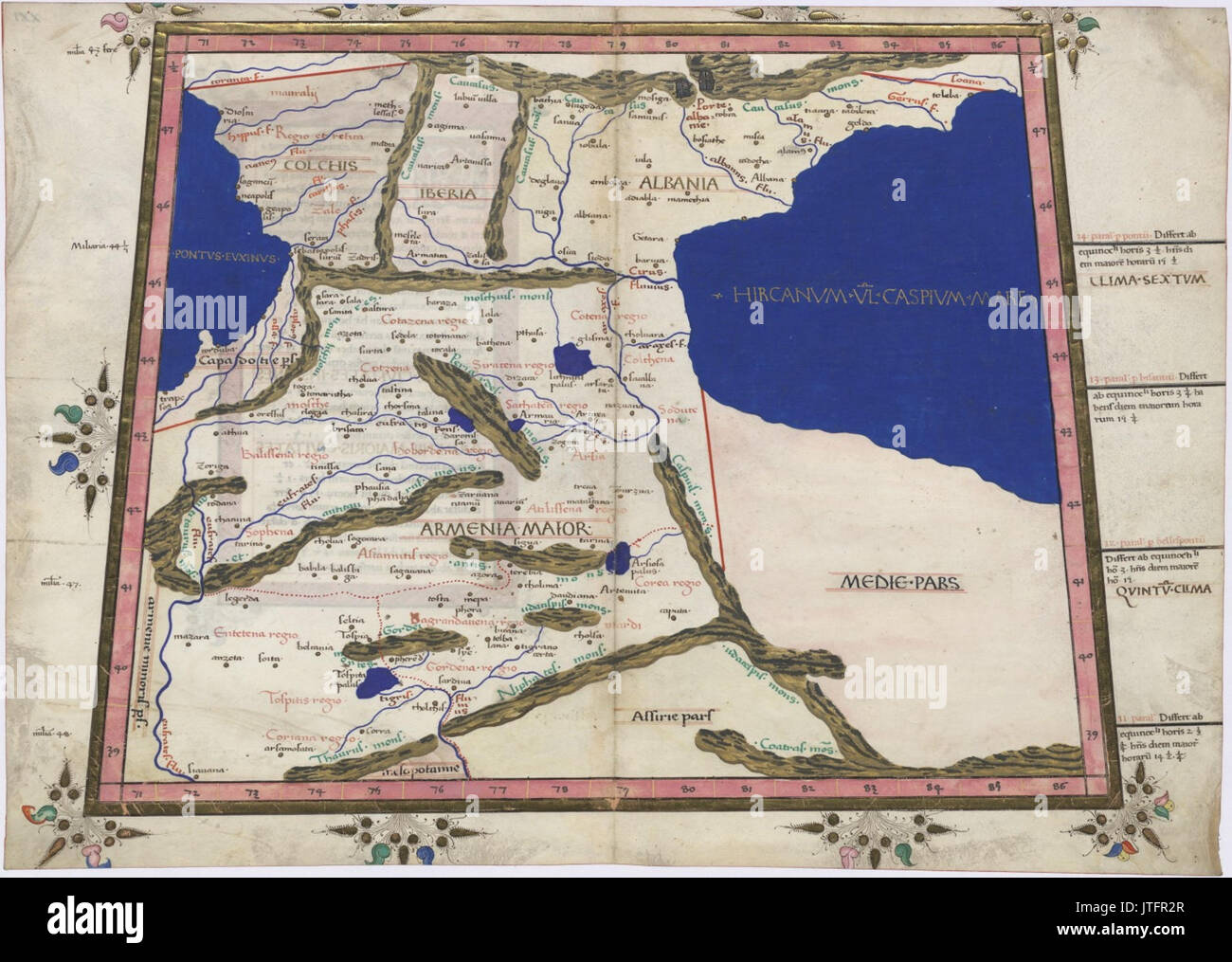 L'Europe centrale 1467 Cosmographia de Ptolémée Banque D'Images