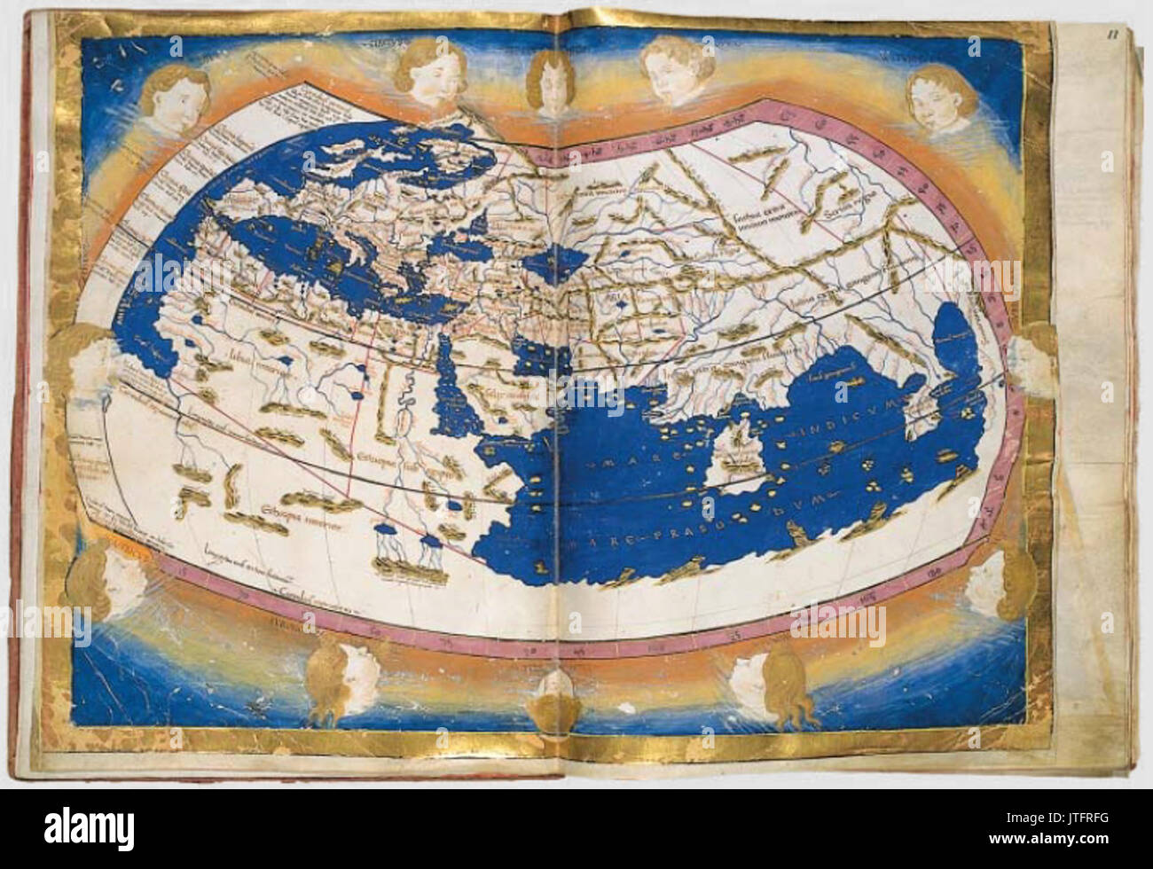 Carte du Monde de Ptolémée Banque D'Images
