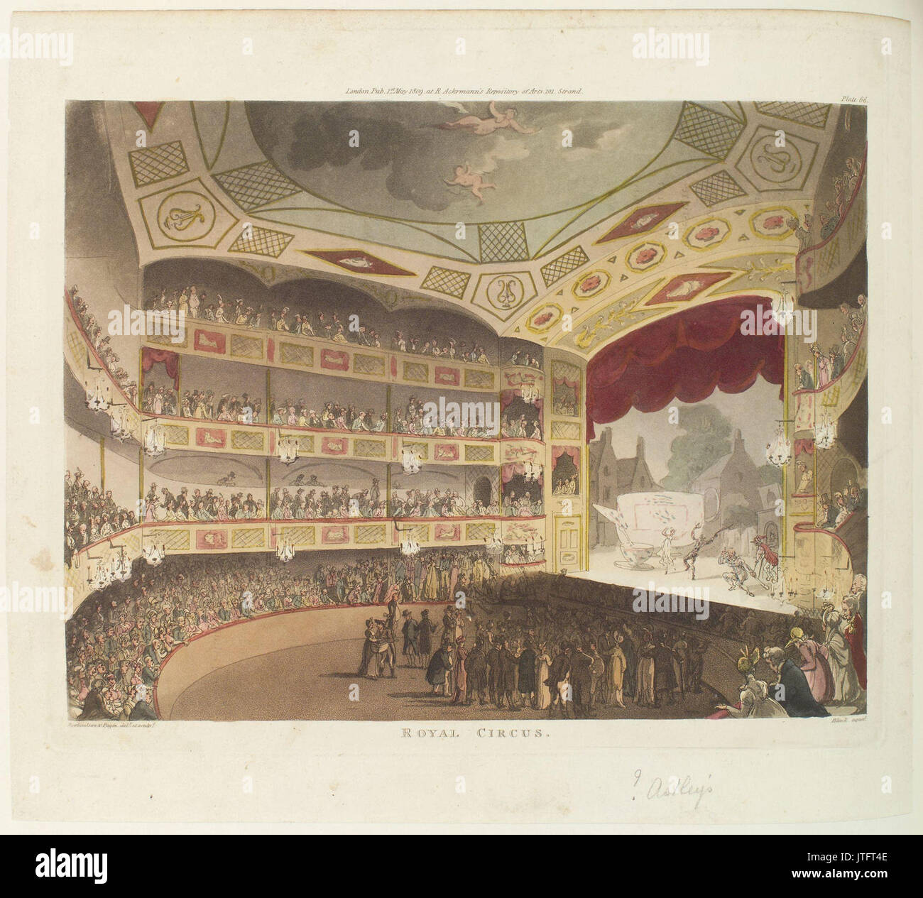 Cirque Royal par Rudolph Ackermann Banque D'Images