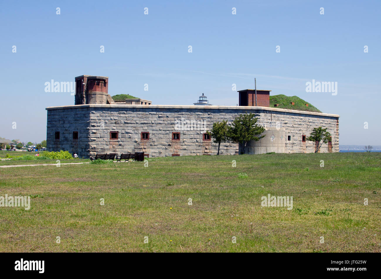La guerre civile de Fort Taber site historique Park à New Bedford Massachusetts Banque D'Images