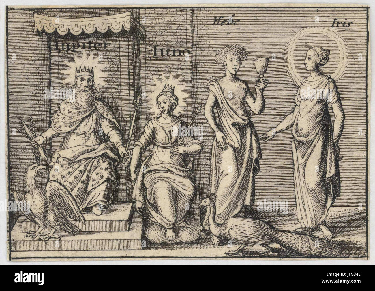 Place Wenceslas Hollar Les dieux grecs. Jupiter Banque D'Images