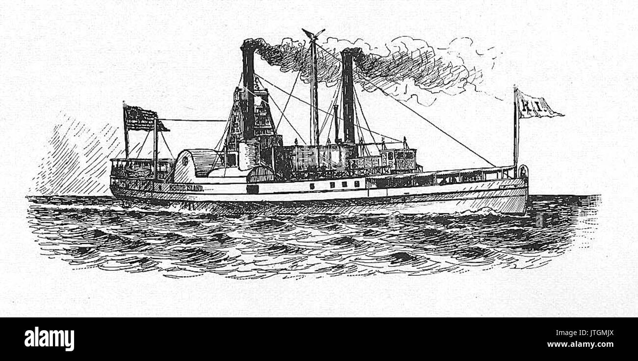 Rhode Island (1836) bow view, par Stanton Banque D'Images