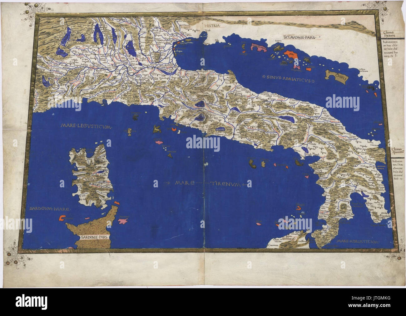 Cosmographia de Ptolémée 1467 Italie un Banque D'Images